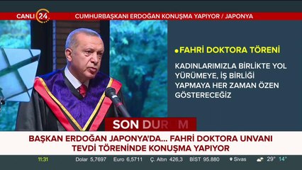Cumhurbaşkanı Erdoğan Japonya'da
