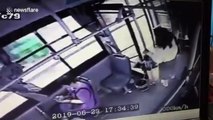 Chinese girl jumps out of moving bus after realising she boarded the wrong one