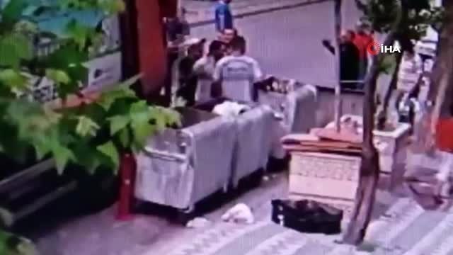 Sultangazi'de temizlik işçisine baltalı saldırı kamerada