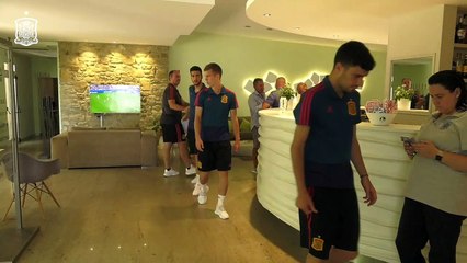 Entrada a la Charla de la Selección Española Sub 21 en la Previa de las Semifinales ante Francia