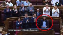 Ni Podemos ni el resto de apoyos del Gobierno de Sánchez aplauden la intervención de Mari Mar Blanco