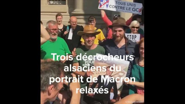 Strasbourg: Relaxe pour trois «décrocheurs» d'un portrait de Macron