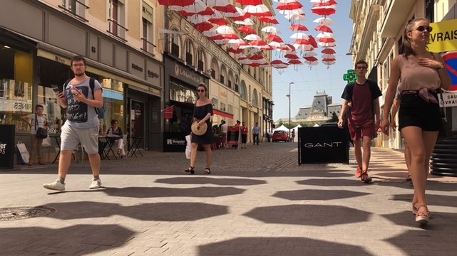 Canicule en centre-ville du Mans