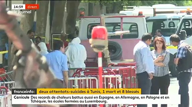 Tunisie: Deux attentats suicides se sont produits à quelques minutes d'intervalle à Tunis visant les forces de l'ordre - 1 mort et 8 blessés - VIDEO