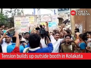 Phase 7: Tension builds up outside a booth in East Kolkata