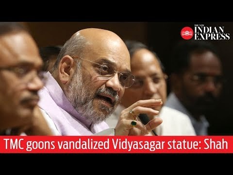'TMC goons vandalized Vidyasagar statue, not BJP' says Amit Shah on Kolkata incident