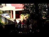 Police and media persons outside Gauri Lankesh's residence