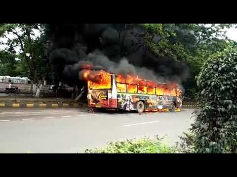 CNG bus gutted in Vijayawada; no casualties