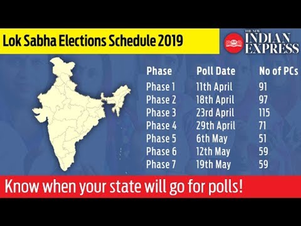 Lok Sabha Elections 2019: Know when your state will go for polls!
