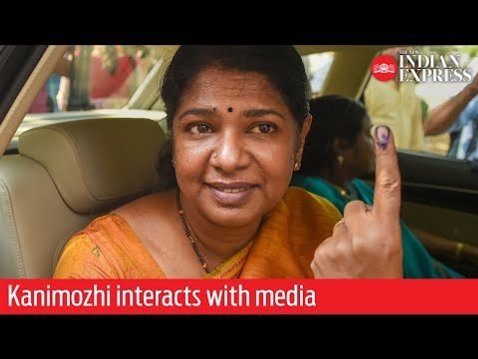India Elections 2019: Kanimozhi interacts with media after casting her vote