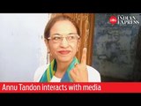India Elections 2019: Annu Tandon interacts with media after casting her vote