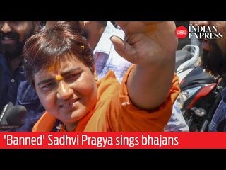 'Banned' Sadhvi Pragya sings bhajans as rival Digvijaya campaigns before polls in Bhopal