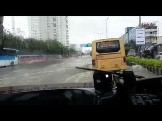 Bus ride in OMR Chennai in rains