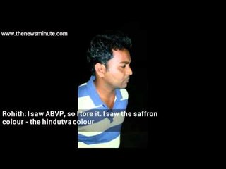 ABVP and Rohith Vemula in a minor confrontation in HCU campus