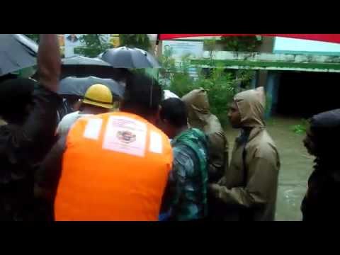 Infants being evacuated from Tambaram hospital in Chennai after rains inundate premises