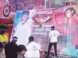 Fans celebrate Brahmotsavam release at Vetri theater in Chennai