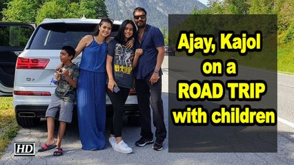 Ajay, Kajol on a ROAD TRIP with children