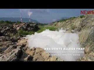 Snow white and scary: Stream near Mettur Dam is frothing