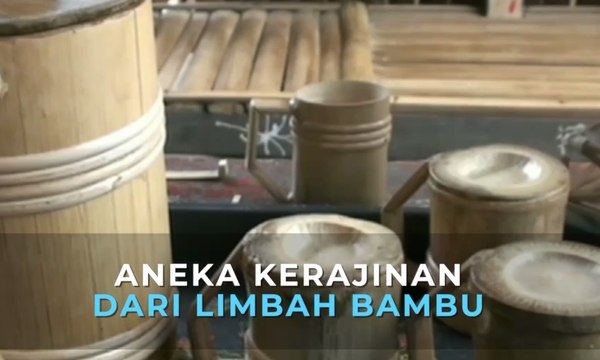 Aneka Kerajinan dari Limbah Bambu