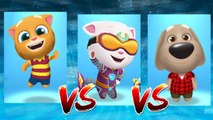 My Talking Ginger vs Cyber Angela vs My Talking Ben — Talking Tom Gold Run — Cute Puppy and Cats