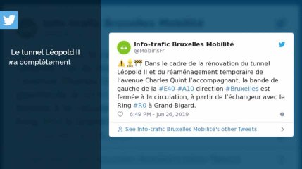 Tunnel Léopold II fermé pour l'été: les itinéraires alternatifs