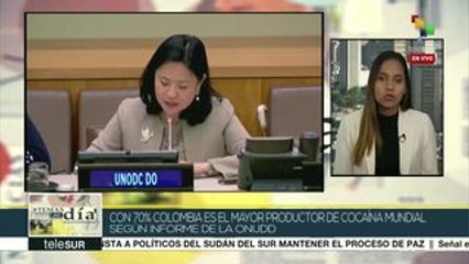 ONU: más del 70% de la cocaína mundial se produce en Colombia