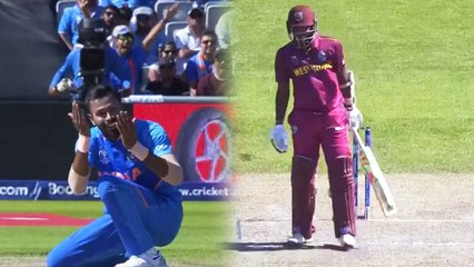 World Cup 2019 IND vs WI: Hardik Pandya strikes, Sunil Ambris departs | वनइंडिया हिंदी