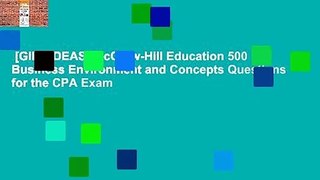[GIFT IDEAS] McGraw-Hill Education 500 Business Environment and Concepts Questions for the CPA Exam