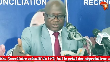 Kouakou Kra (Secrétaire exécutif du FPI) fait le point des négociations avec le gouvernement sur la réforme de la CEI