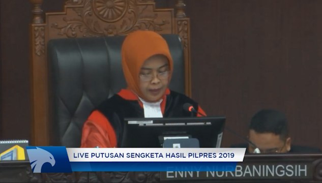 Putusan Sengketa Hasil Pilpres 2019: MK Menolak Dalil Pemohon Terkait Situng