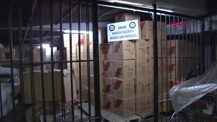 Ankara'da 5 milyon 200 bin adet 'makaron' ele geçirildi