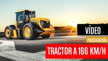[CH] El tractor amarillo JCB Fastrac corre a 166 Km/h