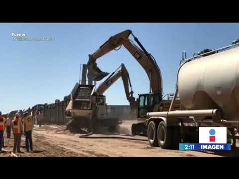 Donald Trump presume la construcción del muro en la frontera entre México y Estados Unidos