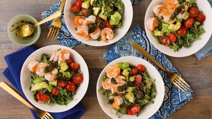 How To Make Charred Shrimp & Pesto Buddha Bowl