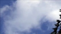 UFO HIdding in clouds Houston Texas Amzing