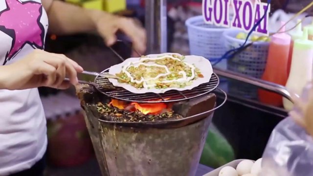 Vietnam street food - night market cuisine area Ninh Kieu - Can Tho