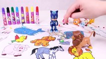  ANIMALES  Pintamos animales de colores con rotuladores de dibujos animados - Aprende jugando