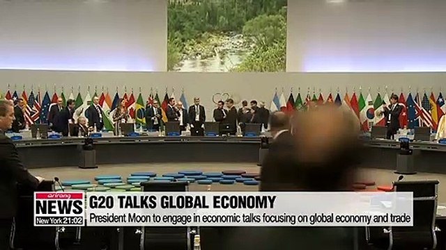 President Moon to talk global economy, denuclearization on first day of G20 Summit