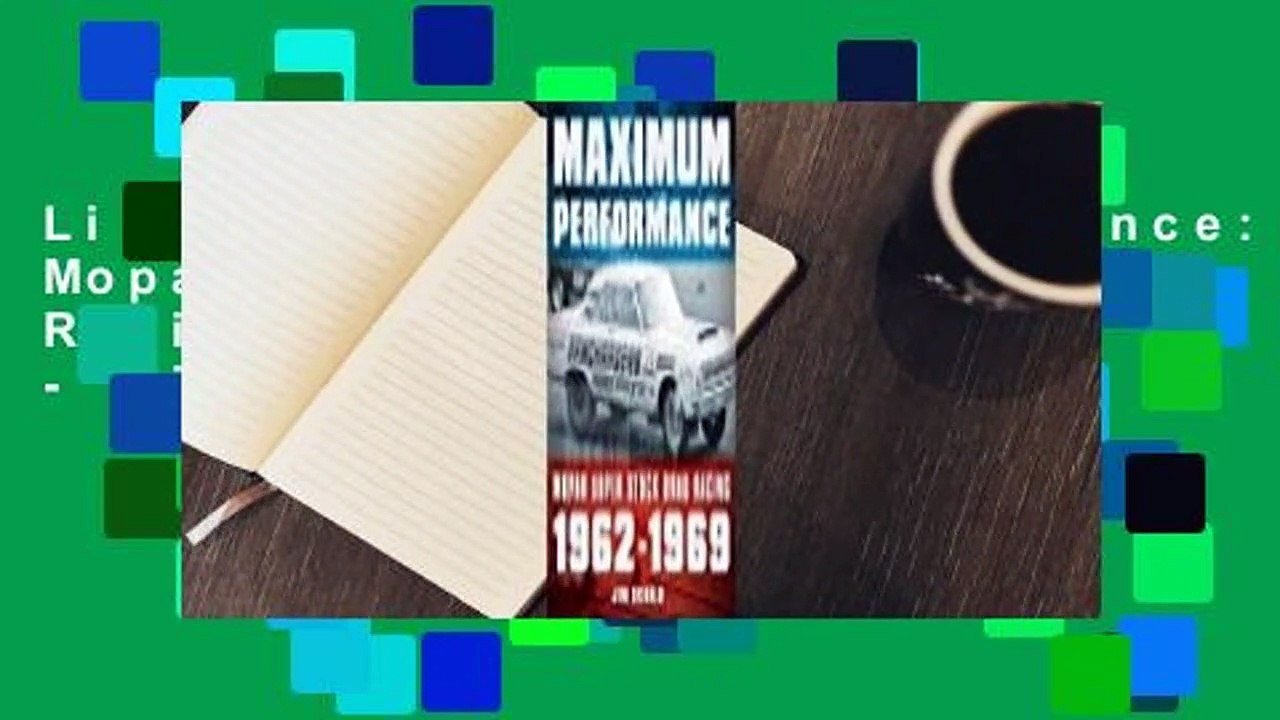 Library  Maximum Performance: Mopar Super Stock Drag Racing 1962 - 1969 - Jim Schild