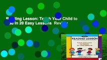 Reading Lesson: Teach Your Child to Read in 20 Easy Lessons  Review