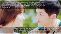 [HEARTBREAKING NEWS] SONG JOONG-KI FILES A DIVORCE FROM SONG HYE-KYO