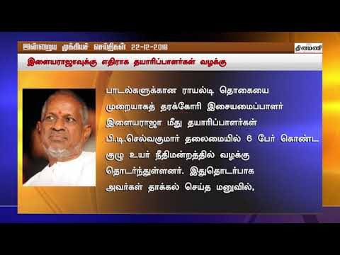 இன்றைய முக்கியச் செய்திகள் | 22-12-18 | #Tamilnews | #Latest News in Tamil