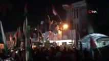 - Göstericiler Bahreyn'in Irak Büyükelçiliğine Girerek Filistin Bayrağı Astı