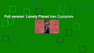 Full version  Lonely Planet Iran Complete