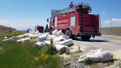 Alevlerin arasına girip tırı yanmaktan kurtardı - ERZİNCAN