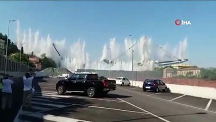 - İtalya'da 43 Kişiye Mezar Olan Köprü Kontrollü Şekilde Yıkıldı