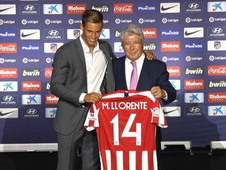 Atl. Madrid - Marco Llorente présenté devant la presse