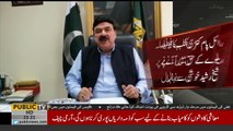 Sheikh Rasheed meets Imran Khan with sweets after railway wins Royal Palm land case