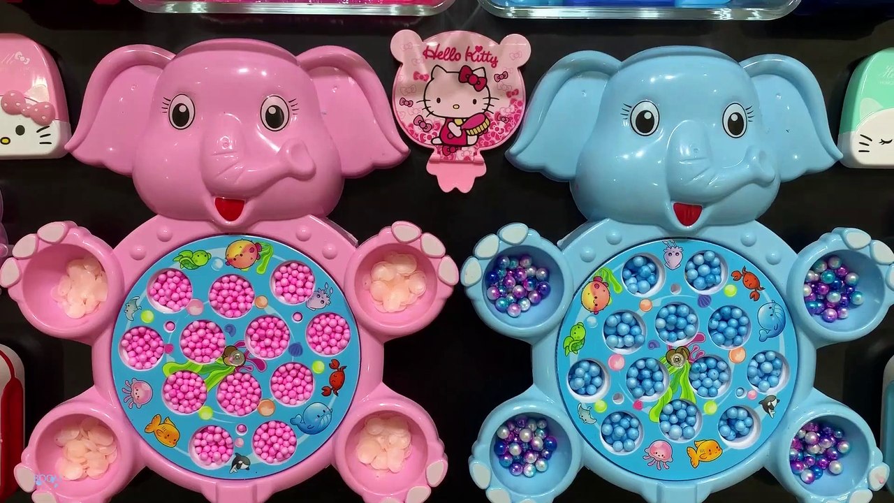 PINK VS BLUE with Hello Kitty and Dumbo || Mixing Random Things Into Slime || Relaxing Rainbow Slime