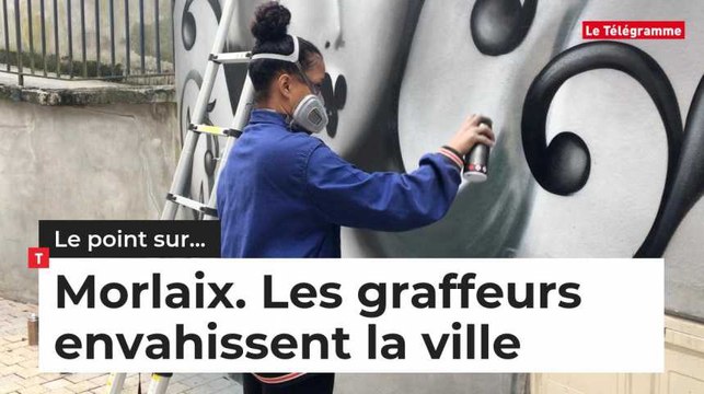 Morlaix, les graffeurs envahissent la ville